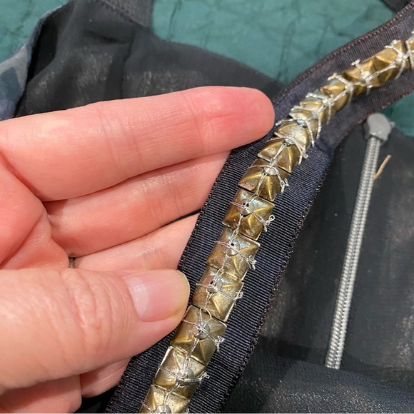 Animale Brazil Silk Slip Mini Dress Animal Print Beads Low Back Lined Medium 38 - Picture 10 of 10